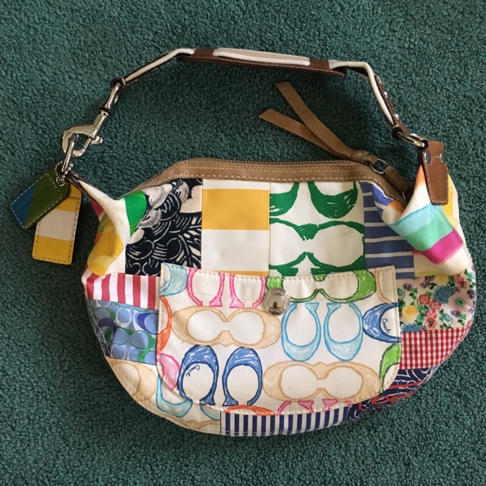 Coach Rainbow Patchwork Hobo bag